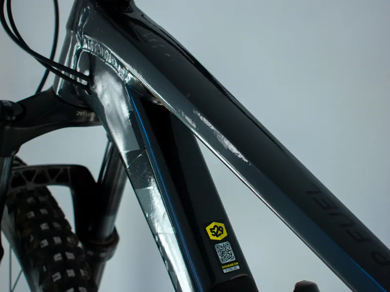 A 529 Shield on the down tube of a mountain bike